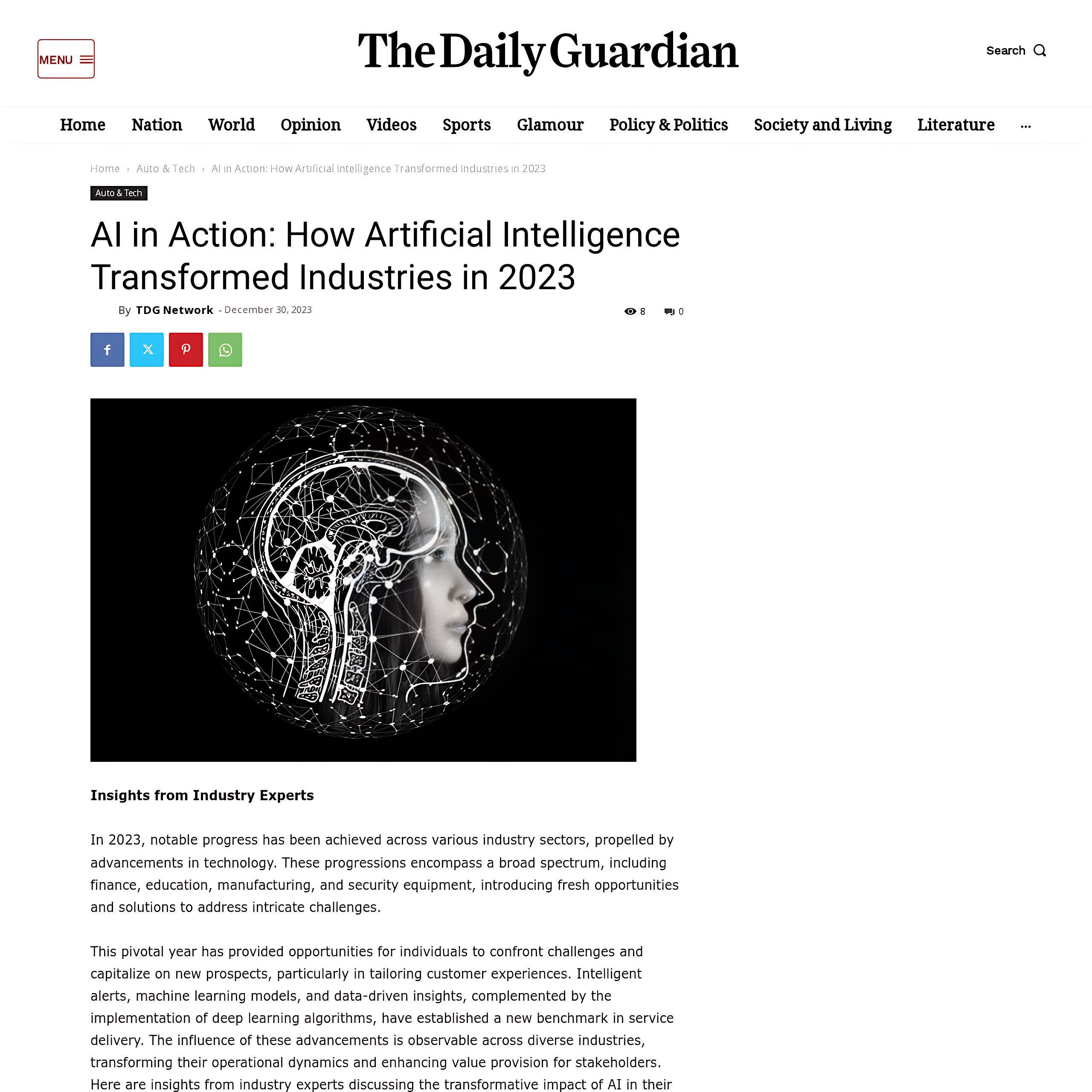 AI in Action: How Artificial Intelligence Transformed Industries in 2023